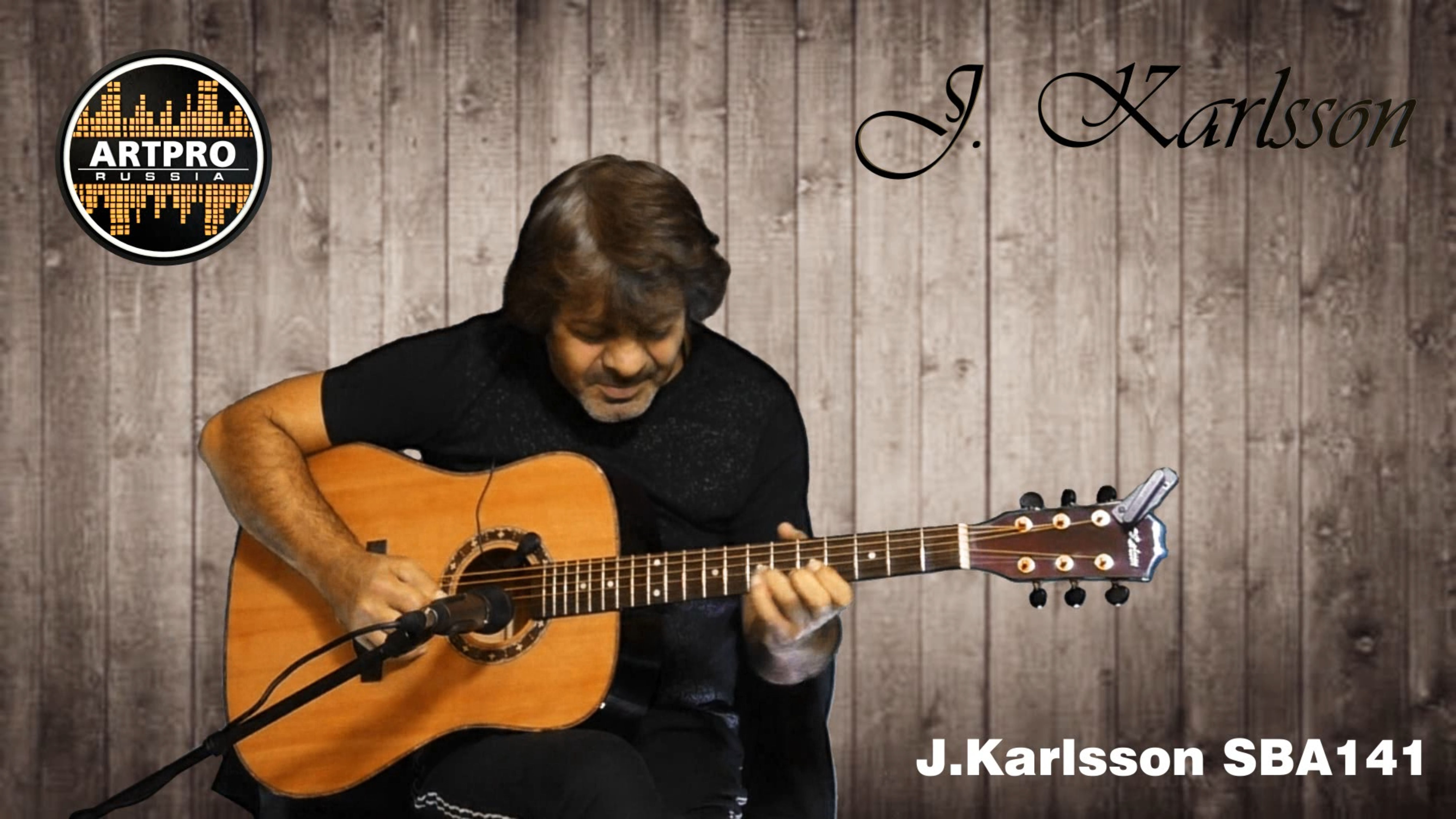 Пример игры на гитаре J.Karlsson SBA141